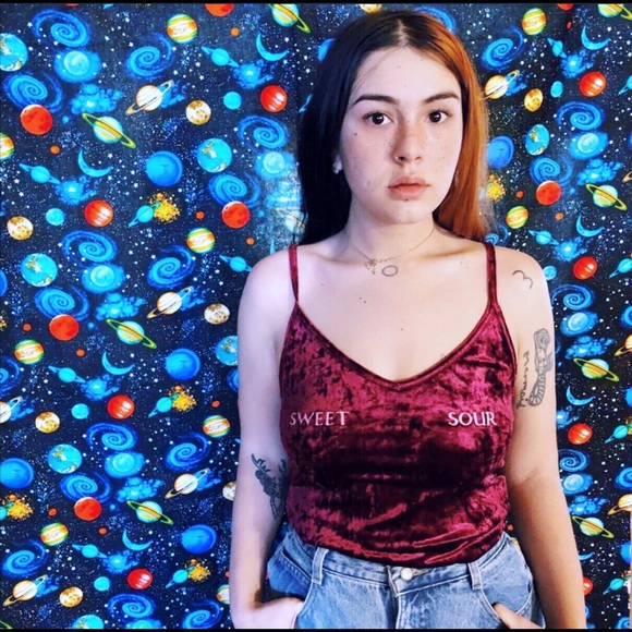 Forever 21 Tops - 🥡NWOT Velvet “Sweet & Sour” Tank